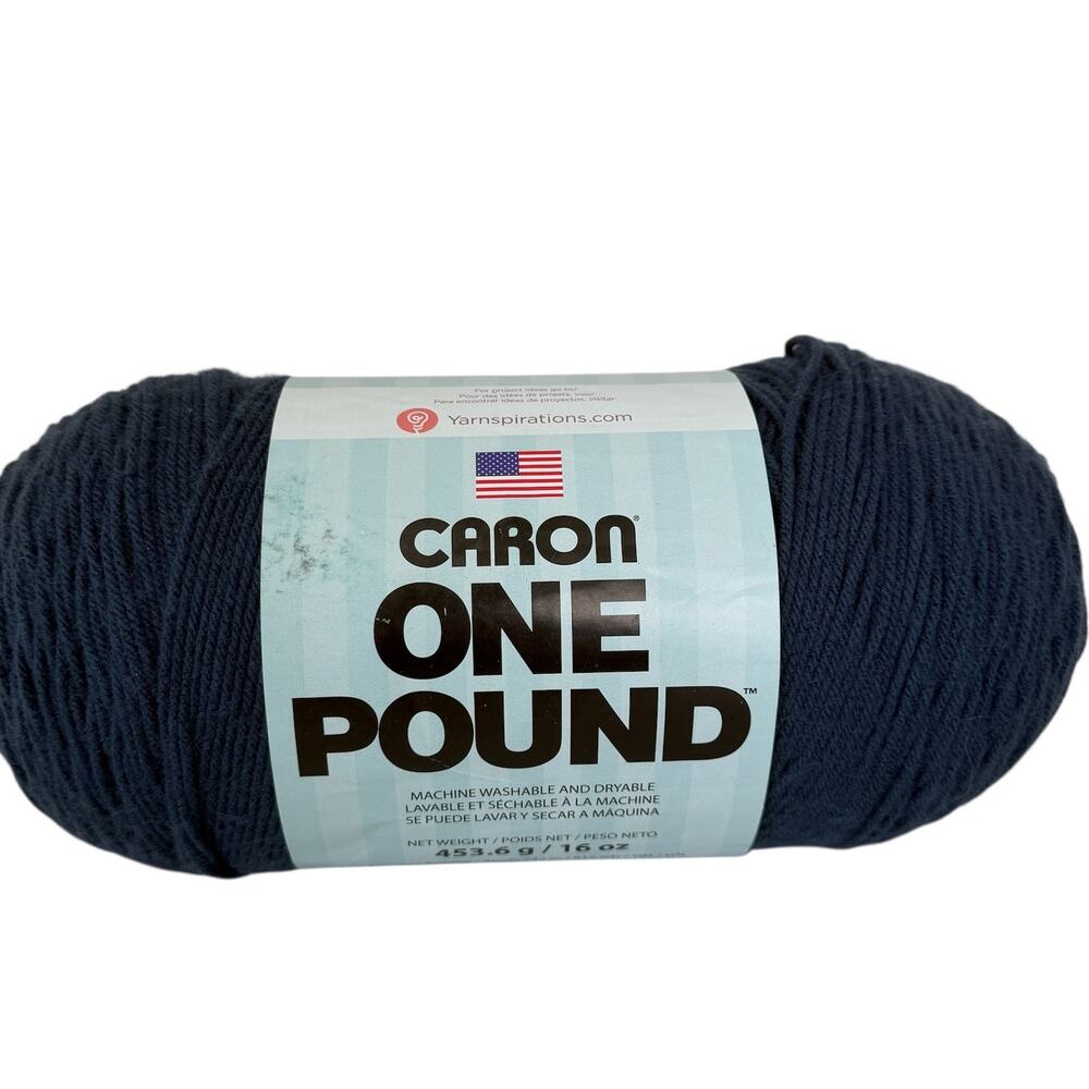 CARON One Pound Yarn Knitting Worsted 100% Acrylic 4-Ply Cape Cod Blue